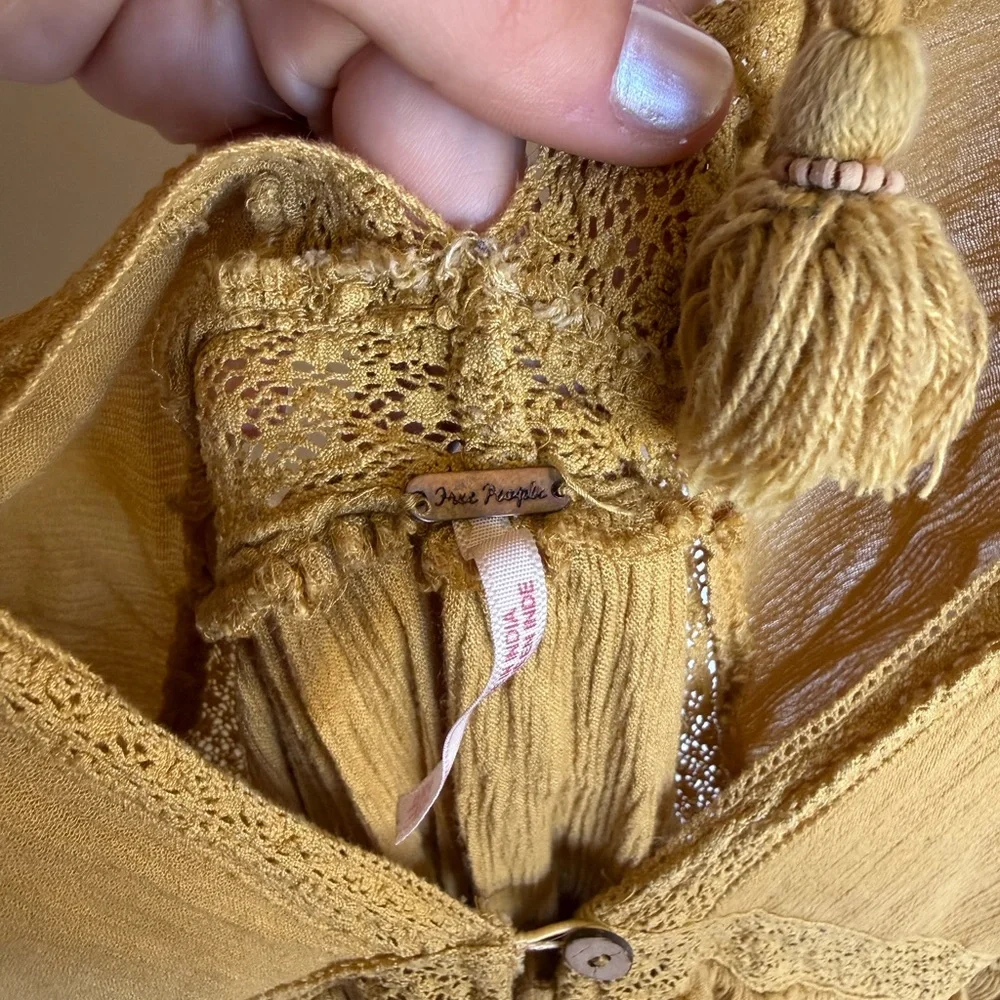 Free People Mustard Yellow Backless Maxi Dress - Picture 5 of 5